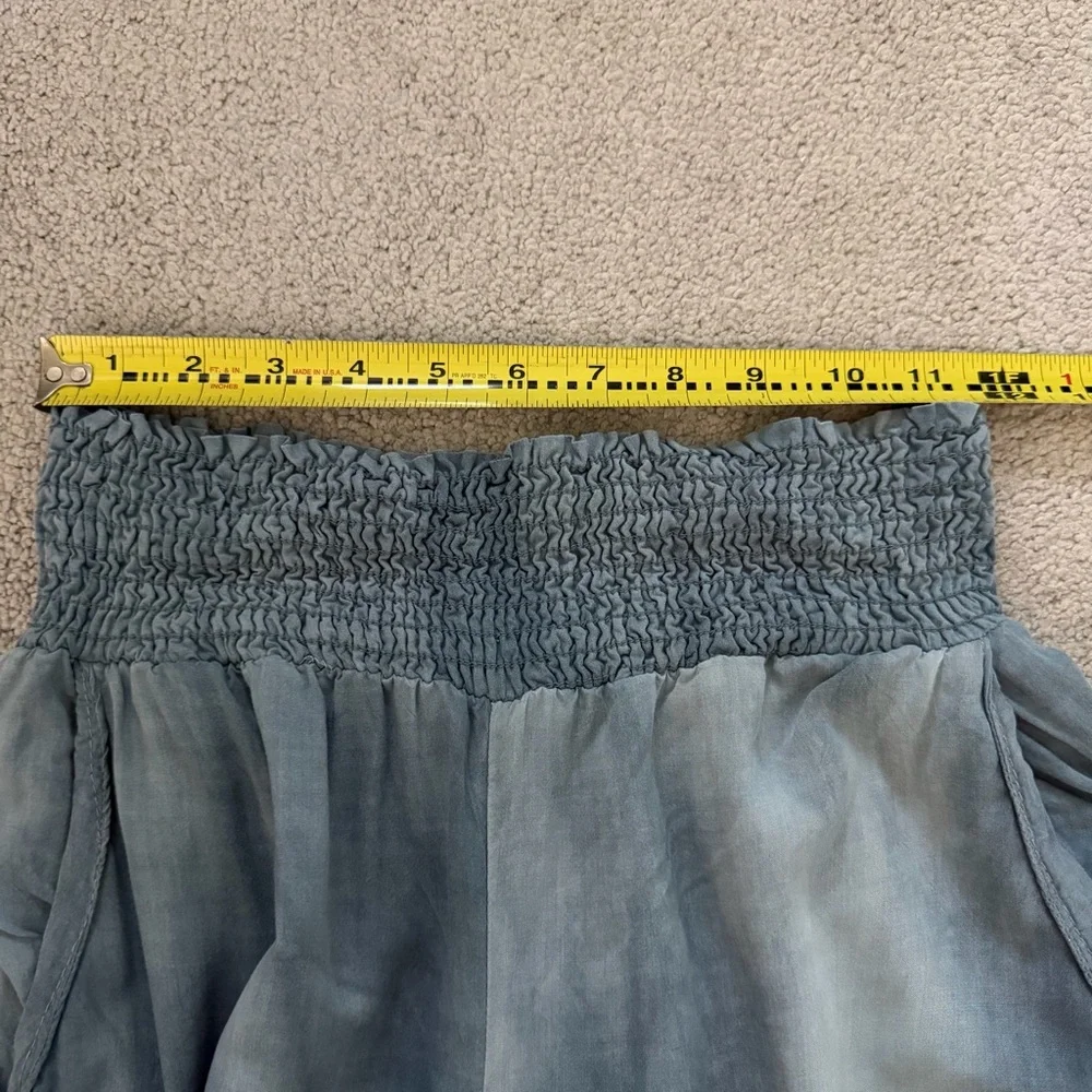 Final Touch Blue Tie-Dye Wide Leg Palazzo Pants Smocked Waist Boho Small USA - Picture 8 of 9